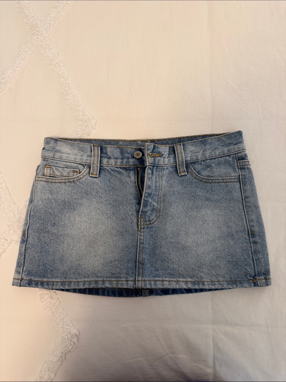 Brandy Melville Light Blue Denim Mini Skirt